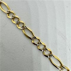 10K 417 Yellow Gold 7.99G Figaro Link 22